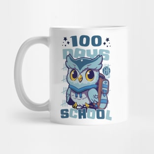 100 days of school featuring a Cute owl with a bagpack #2 Mug